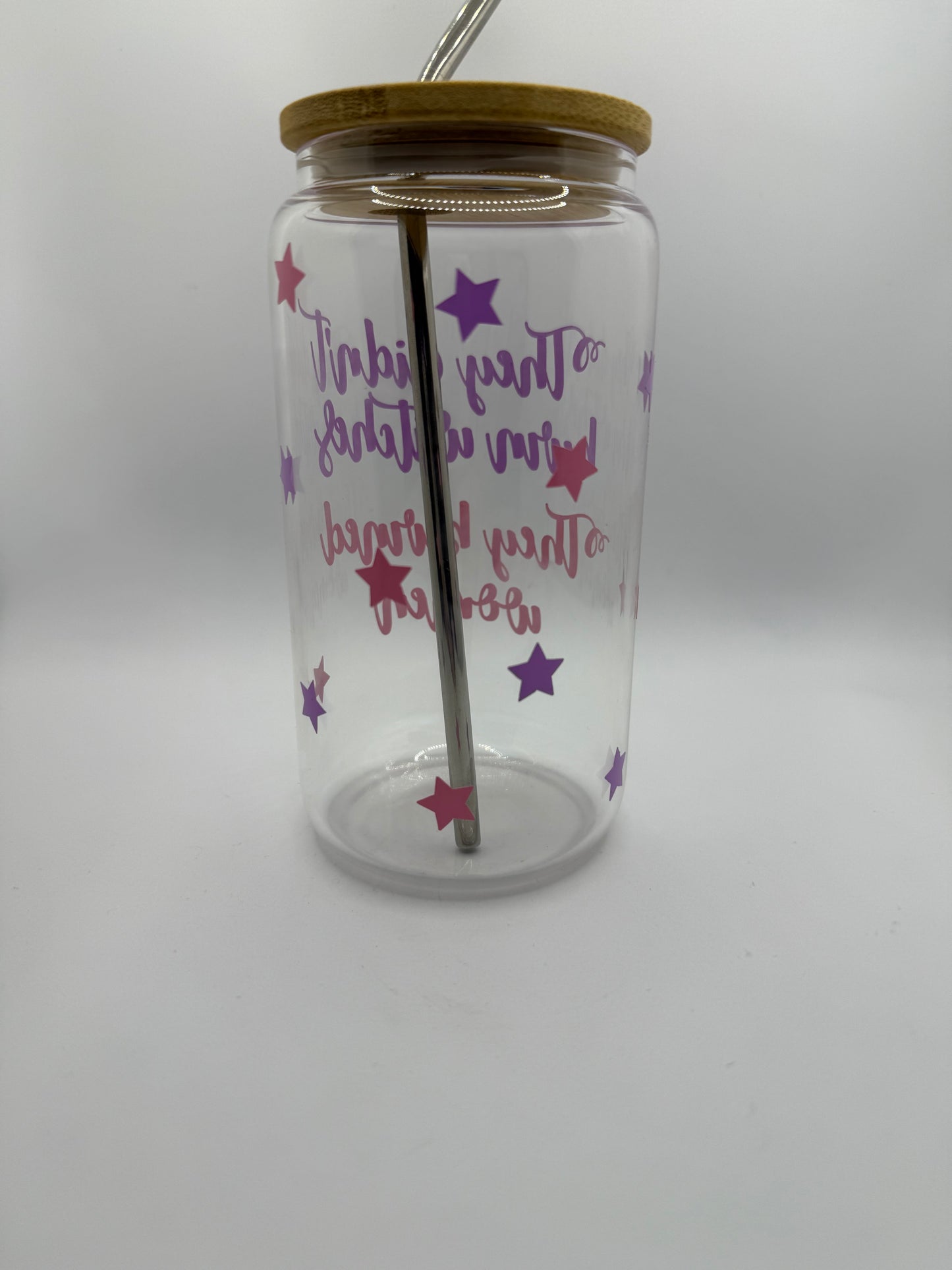 Women empowerment glass cup