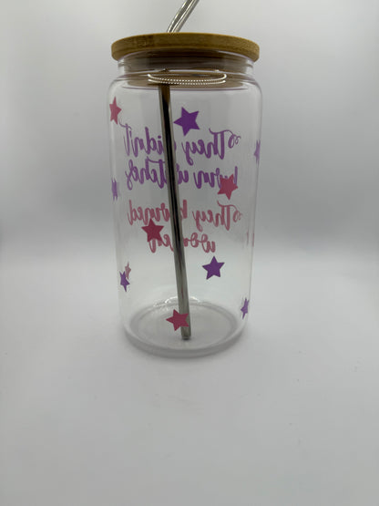 Women empowerment glass cup