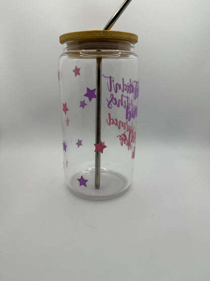 Women empowerment glass cup