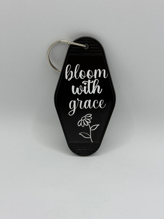 “Bloom with grace” Vintage Keychain