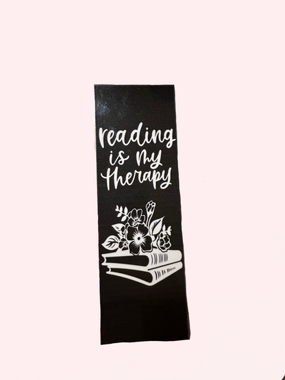 “Reading Is My Therapy” Bookmark