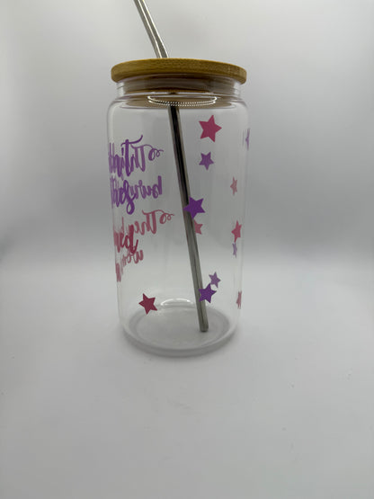 Women empowerment glass cup