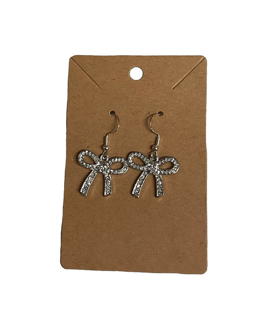 Silver Bow earrings
