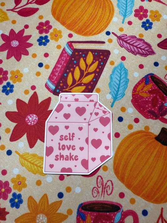 “Self love shake” sticker