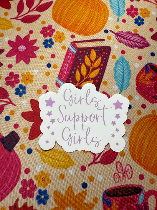 “Girls support girls” sticker